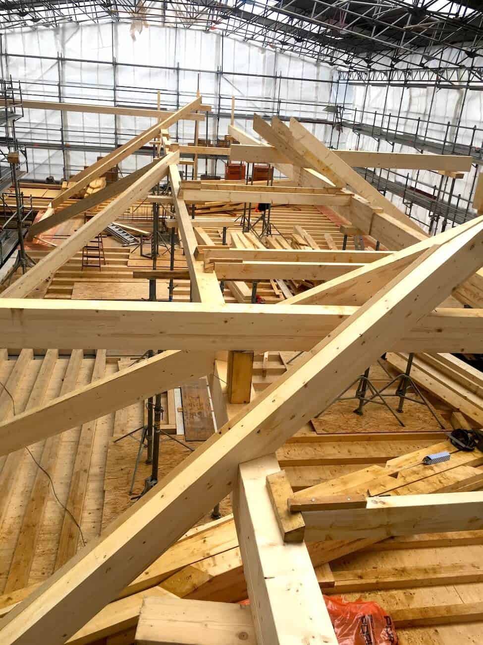 Fertigung von Dachkonstruktionen aus Holz