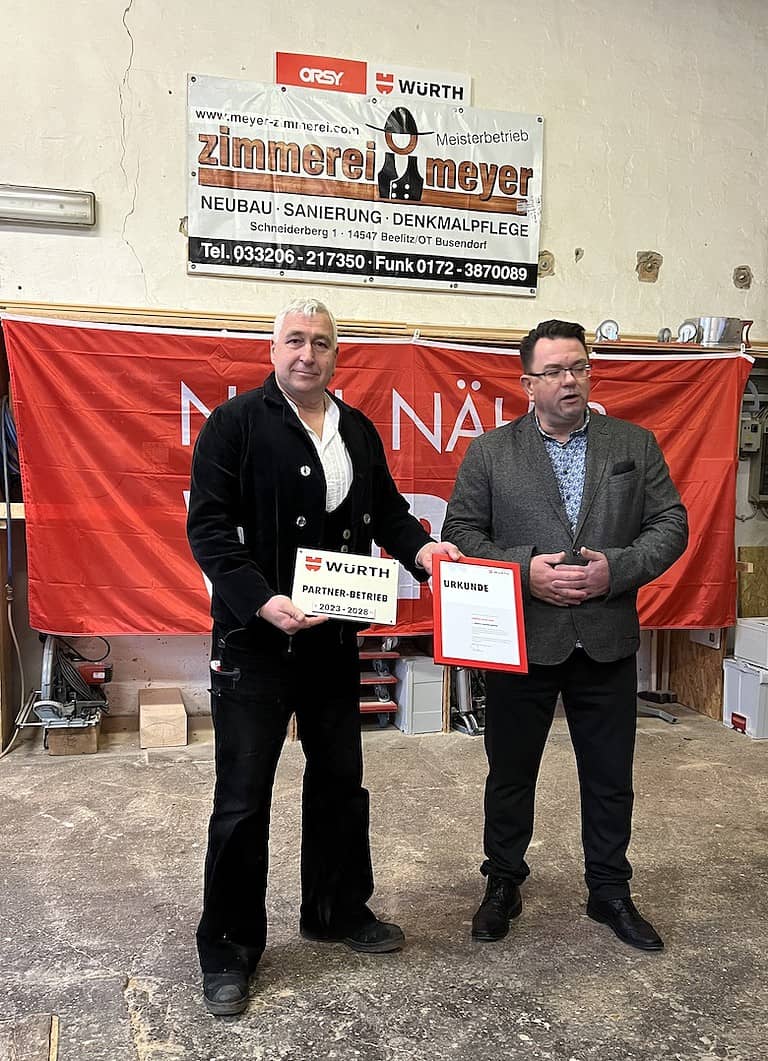 Grußwort von Patric Tappert, Außendienst der Adolf Würth GmbH & Co KG